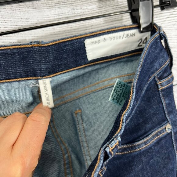 Rag & Bone Skinny Jeans Dark Wash Denim, Size 24 - Picture 4 of 4